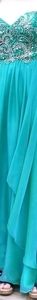 Teal blue prom dress